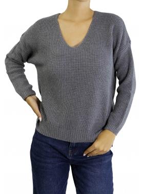 Maglia tinta unita con scollo a V